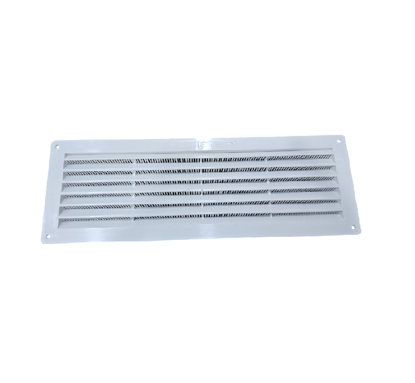 LA VENTILAZIONE - EDIL PLAST Griglia di aerazione ad incasso RETTANGOLARE mm. 370 x 130. Colore ral 9010 BIANCO