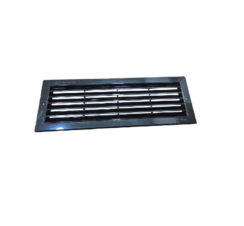LA VENTILAZIONE - EDIL PLAST Griglia di aerazione ad incasso RETTANGOLARE mm. 370 x 130. Colore NERO