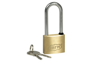 IBFM LUCCHETTO ARCO EXTRA LUNGO 30 mm. FINITURA IN OTTONE