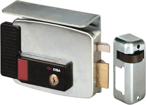 CISA Serratura elettrica scrocco con pulsante entrata 50/60/70