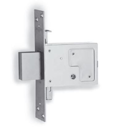 ISEO Serratura triplice con cilindro a spillo, solo mandata. Entrata 60/70 mm.