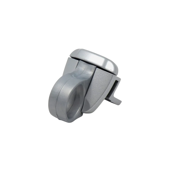 MASTER Cricchetto in zama RING con corpo e riscontro in zama, corpo mobile in nylon versione ad aggancio con piastrine per telai complanare interno colore Grigio Gotico RAL G9420