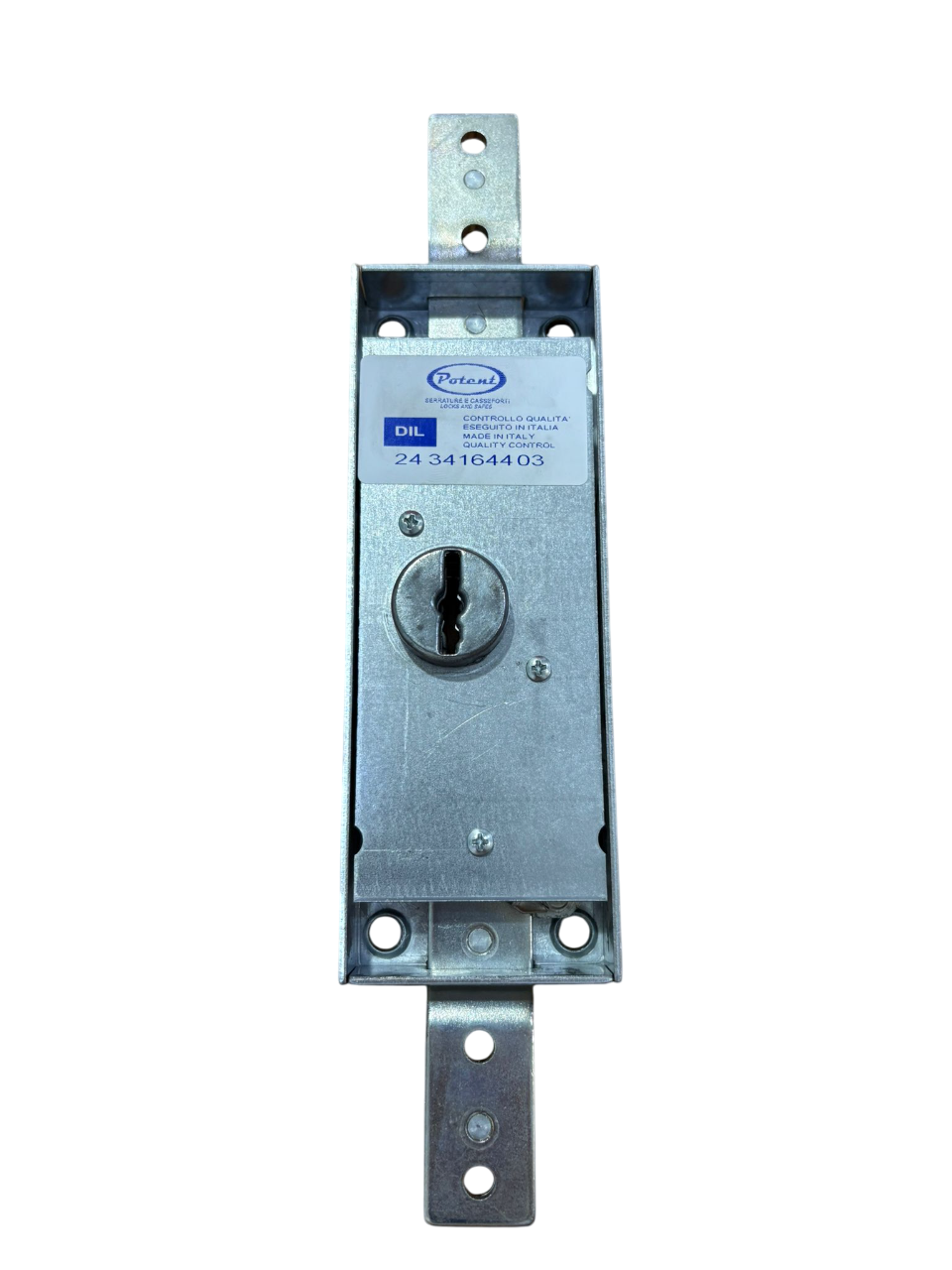 POTENT Serratura cilindro centrale per serrande doppia mappa, catenacci piegati