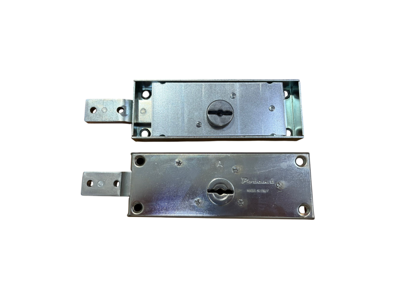 POTENT Coppia serratura kit chiave unica per serrande laterali, mappa catenacci piegati