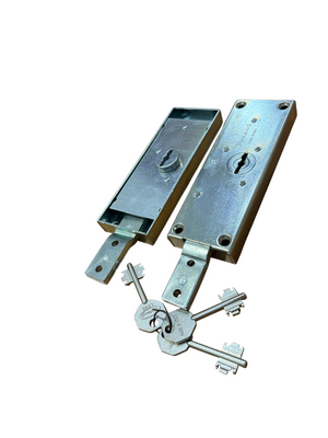 POTENT Coppia serratura per serrande laterali, mappa catenacci piegati