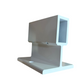 COMPAS SUPPORTO FISSAGGIO ALTEZZA 100 mm. FINITURA ALLUMINIO ESTRUSO COLORE BIANCO RAL 9010
