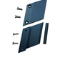 COMPAS SUPPORTO DESTRO A PINZA 70 mm. INCLINATO 30° PER VETRI DA 8 mm. - FINITURA ALLUMINIO ESTRUSO COLORE NERO OSSIDATO