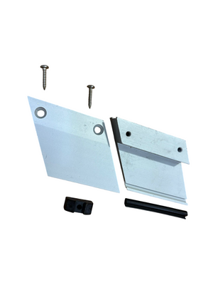 MASTER SUPPORTO A PINZA PER VETRO INCLINATO 30° SINISTRO - FINITURA IN ALLUMINIO ESTRUSO COLORE ARGENTO
