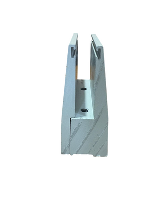 MASTER SUPPORTO A PINZA PER VETRO INCLINATO 30° SINISTRO - FINITURA IN ALLUMINIO ESTRUSO COLORE ARGENTO