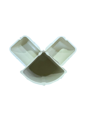 RACCORDO A DUE VIE COLORE BIANCO AVORIO RAL 1013