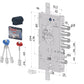 SECUREMME Serratura triplice PLURISISTEMA SECURMAP + CILINDRO INTERASSE 28 mm con cuore