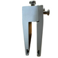 COMPAS SUPPORTO SINISTRO A PINZA 70 mm. INCLINATO 30° PER VETRI DA 8 mm. - FINITURA ALLUMINIO ESTRUSO COLORE ARGENTO