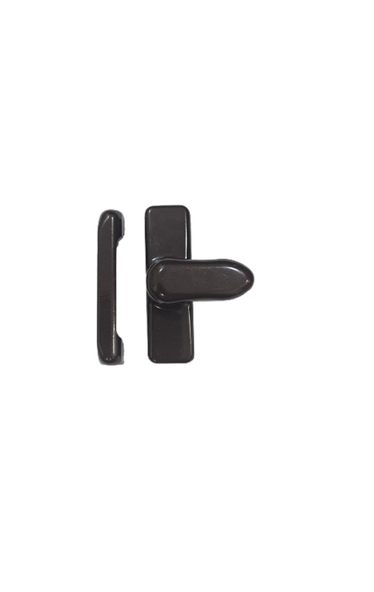 Master Maniglia a tavellino con copricassa a rotazione SEMPLICE Manico, cassa e copertura riscontro in zama, base riscontro e spessori in nylon Colore Marrone ral 8017