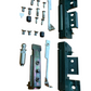 SAVIO KIT CERNIERA DA AGGANCIARE PORTATA 100-150 Kg. PER RIBANTATRE 150 PROFILO CAMERA EUROPEA - COLORE VERDE GR606