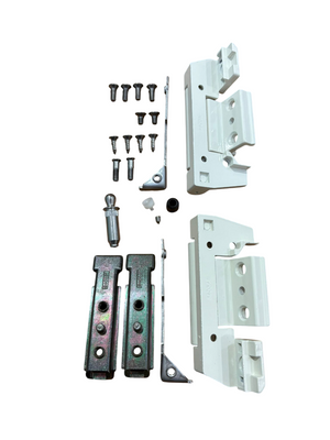 SAVIO KIT CERNIERA PER ANTA AFFIANCATA RIBANTATRE ADATTA A PROFILI CAMERA EUROPEA - COLORE BIANCO RAL 1013