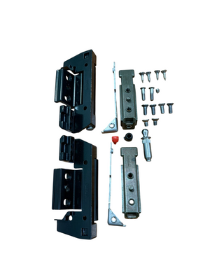 SAVIO KIT CERNIERA PER ANTA AFFIANCATA RIBANTATRE ADATTA A PROFILI CAMERA EUROPEA - COLORE NERO RAL 9005
