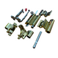 SAVIO KIT CERNIERA AMBIDESTRA PORTATA 70 Kg. PER PROFILI C21 COMPLANARI INTERNI CON DENTE DA 4 mm. COLORE ORO LUCIDO