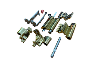 SAVIO KIT CERNIERA AMBIDESTRA PORTATA 70 Kg. PER PROFILI C21 COMPLANARI INTERNI CON DENTE DA 4 mm. COLORE ORO LUCIDO