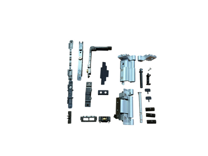 Master Cerniera Anta ribalta WEEN per R40 cerniere alluminio estruso e zama kit base con anti falsa manovra superiore portata massima 140 Kg Colore Argento Effetto Ossidato