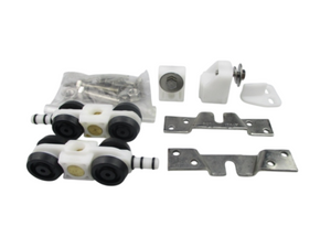 PETTITI GIUSEPPE Kit accessori S40 per monorotaia MS40 - Capacità 40kg per anta - 2 Carrelli Completi + 2 Stop + 1 Guida inferiore + Viti