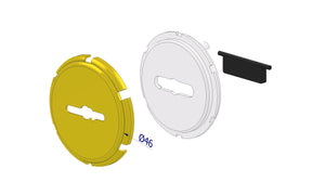 SECUREMMEKit inserto Ø46 piano doppia mappa SECUREMME in ottone lucido OL per 4300/4350/4400/4501/4505/4509/4555