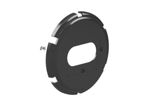 SECUREMME Inserto Ø46 per limitatore scorrevole in alluminio anodizzato nero F5 per 4300/4350/4400/4509