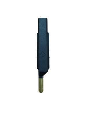 MASTER TERMINALE ASTA MODELLO "SIRIO" CON PERNO DECENTRATO A DESTRA PER PROFILI R40 - IN NYLON CON PUNTALE IN OTTONE