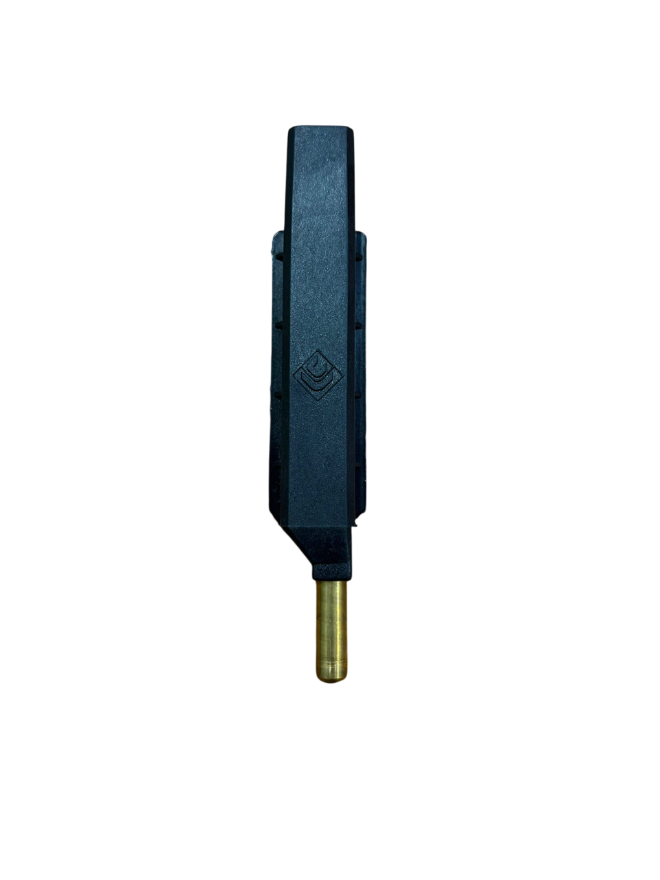 MASTER TERMINALE ASTA MODELLO "SIRIO" CON PERNO DECENTRATO A SINISTRA PER PROFILI R40 - IN NYLON CON PUNTALE IN OTTONE
