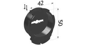 SECUREMME Inserto ovale concavo doppia mappa SECUREMME in nylon nero per 4310/4510