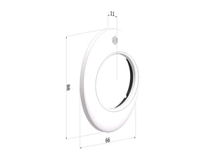 SECUREMME Kit piastrina 4380 66x88x10 da abbinare a forziere Ø46 mm in alluminio anodizzato argento F1 (inserto adattatore Ø46 mm da ordinare a parte art. IN4380XBK)