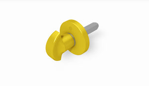 SECUREMME Kit mezzaluna Ø8/Q8 con rosetta Ø46 mm per limitatore ottone lucido: 5030+4746+4093
