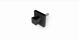 SECUREMME Kit cubetto Ø8/Q8 c/rosetta 54x54 mm per limitatore alluminio anodizzato nero F5