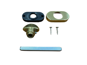 GHIDINI PIETRO BOSCO "MEZZALUNA" LIMITATORE C/ROSETTA OVALE Q.8 CON QUADRO Q8x80 mm Colore ORO LUCIDO