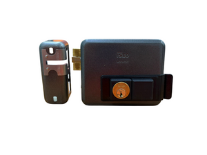 ISEO Serratura entrata 60/70 mm. con cilindro, piastra, scrocco e 2 mandate