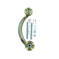 GHIDINI PIETRO BOSCO COMETA MANIGLIONE ZANCATO INTERASSE 180MM. COLORE ORO LUCIDO
