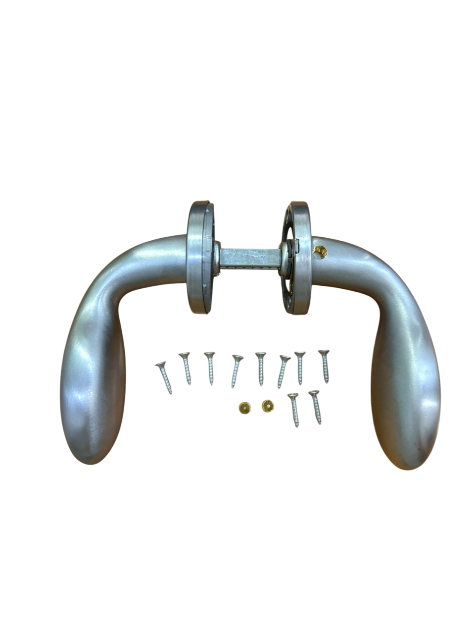 GHIDINI PIETRO BOSCO Doppio Pomolo quadro 8 mm. Rosetta Tonda modello ariete colore cromo satinato