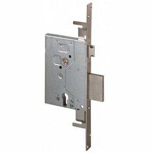 CISA serratura ad infilare triplice a 3 mandate e scrocco, cilindro europeo sagomato. Entrata 60 mm.