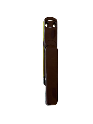 Master Cremonese ribassata per apertura esterna 21 MM con rotazione manico 90° e fissaggio mediante macchinetta Colore Marrone ral 8017