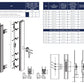 Master Chiusura multipunto a montaggio rapido per scorrevoli FAST LOCK con incorporato il dispositivo di movimentazione L 1800 mm - 3 punti di chiusura - Entrata 7,5 mm