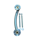GHIDINI PIETRO BOSCO SOGNO MANIGLIONE ZANCATO INTERASSE 180MM. GCTOL COLORE CROMO SATINATO