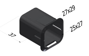 SECUREMME Tappo nero copriforo catenaccio c/scasso telaio 27x29 mm Int.37 mm