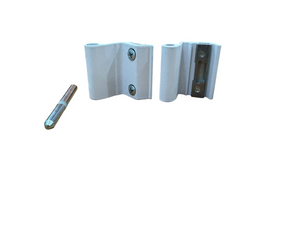 Rapid cerniera con piastrina zama - viti - perno zincato colore bianco RAL 9010