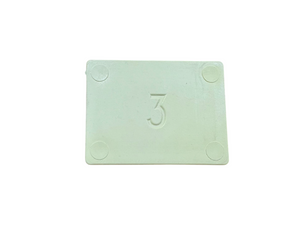 TASSELLI PER VETRO 40x30x3 mm. COLORE GIALLO (Confezione da 1 kg.)