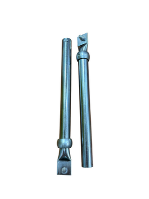 MOTTURA COPPIA ASTE REGISTRABILI 45-68 cm. DIAMETRO 18 mm. FINITURA ZINCATA