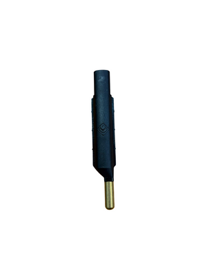 MASTER TERMINALE ASTA MODELLO "SIRIO" CON PERNO DECENTRATO A SINISTRA PER PROFILI R40 - IN NYLON CON PUNTALE IN OTTONE