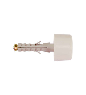 TECFI TASSELLO CON VITE DIAMETRO 9x40 mm. IN NYLON CON PARACOLPI IN GOMMA BIANCA