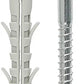 TECFI TASSELLO IN NYLON BORDO SVASATO - 6 ALETTE CON PROTEZIONE - VITE TESTA TONDA A LEGNO CON NOTTOLINO.