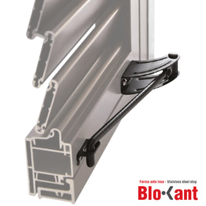 BLOKANT misura 330 mm. colore NERO. Ferma-Ante rivoluzionario in acciaio INOX adatto per finestre e persiane con apertura verso l’esterno certificato e brevettato.