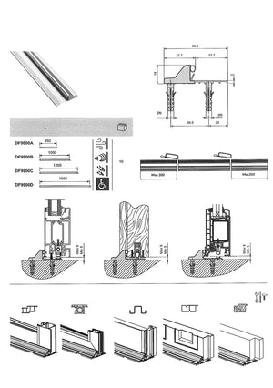 FAPIM D-RAIN Soglia per porte - lunghezza 1050mm.