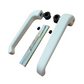 COAR COPPIA MANIGLIA MODELLO "LITTLE" BASSA COLORE BIANCO PERLA RAL 1013
